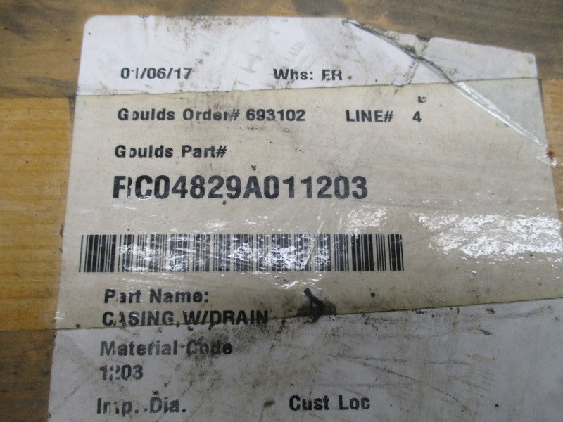 GOULDS CASING W/DRAIN  3196 XLT 8X10=15G  NSMP