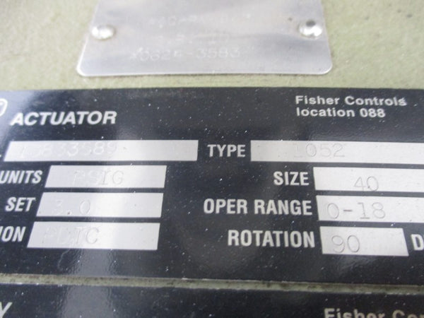 FISHER V5001052 1052 3" SIZE 40 0-18PSI UNMP