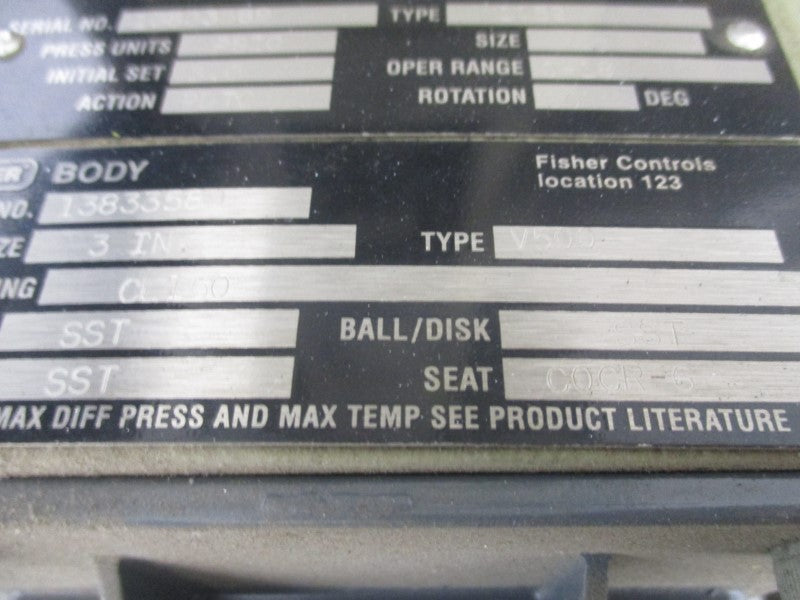 FISHER V5001052 1052 3" SIZE 40 0-18PSI UNMP