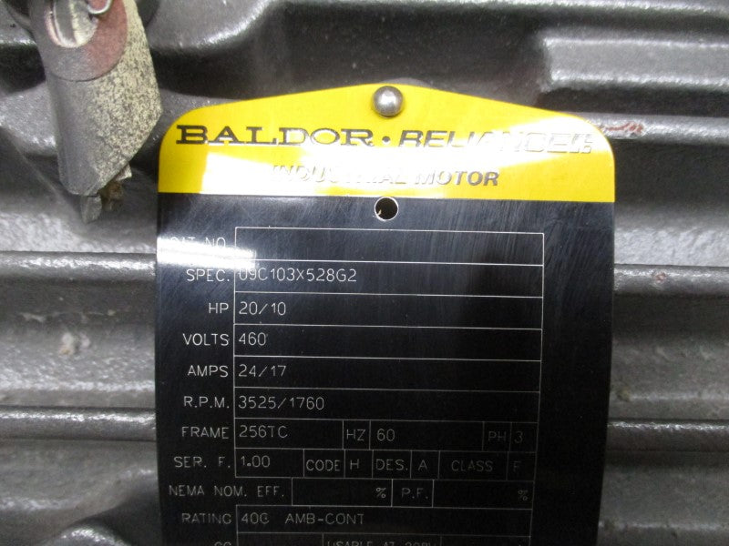BALDOR Z2421055 256TC HP 20/10 460V 24/17A NSMP