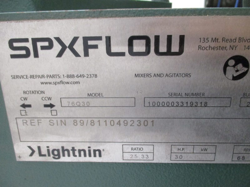 SPX FLOW LIGHTNIN 25.33 30HP  76Q30 NSMP