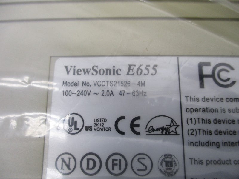VIEWSONIC VCDTS21526-4M 100-240V 2.0A NSMP