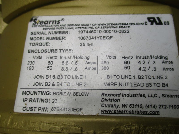 BALDOR VEBM3710T WITH BRAKE  230/460V 19/9.5A NSNP