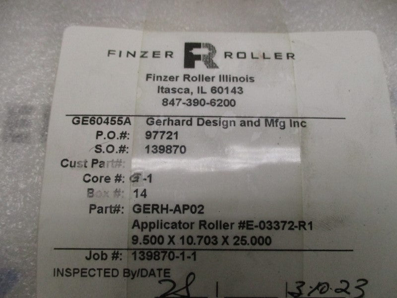 FINZER ROLLER GERH-AP02 9.50 X 10.703 X 25.00 NSNP