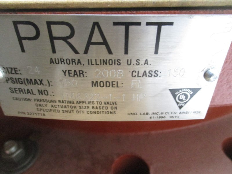 PRATT FL 150PSI 24" BUTTERFLY VALVE NSNP