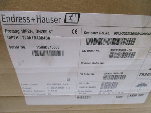 ENDRESS+HAUSER 10P2H-2L0A1RA0B4BA 85-250VAC NSMP