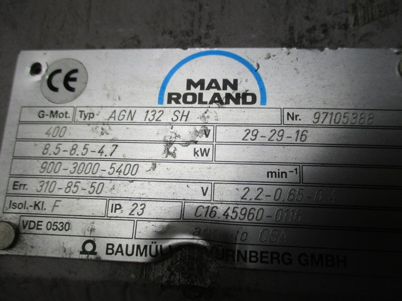 MAN ROLAND  AGN132SH 400V 29-29-16A UNMP