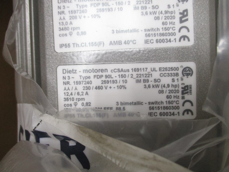 BECKER FDP90L-150/2_221221 1597240 230/460V 12.4/6.2A NSMP