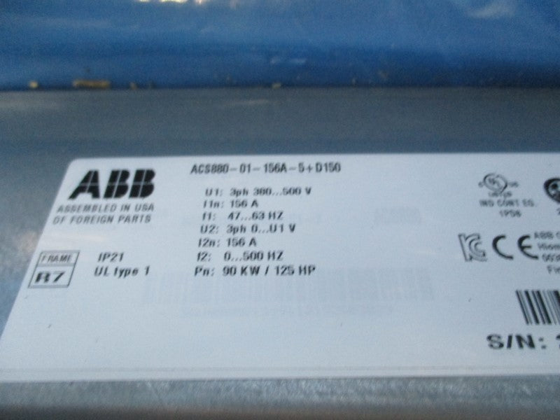 ABB ACS880-01-156A-5+D150 380/500V 156A NSMP