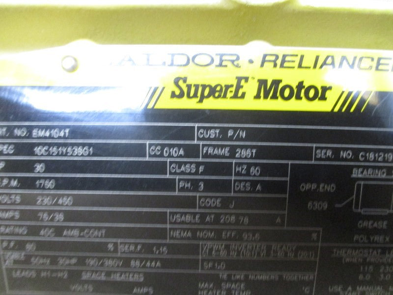 BALDOR EM4104T 230/460V 76/38A NSMP