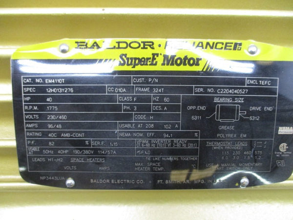 BALDOR EM4110T 230/460V 96/48A NSNP