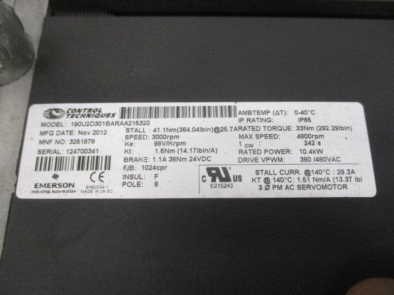 CONTROL TECHNIQUES 190U2D301BARAA215320 380/480VAC NSNP