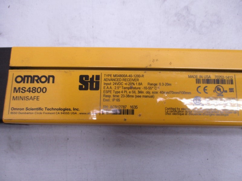 OMRON MS4800A-40-1200-R 24VDC 1.8A UNMP