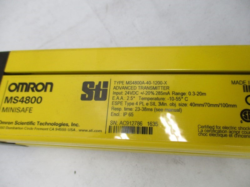OMRON MS4800A-40-1200-X 24VDC UNMP