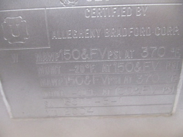 ALLEGHENY BRADFORD HE011100 150PSI NSNP