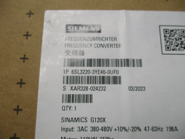 SIEMENS 6SL3220-3YE46-0UF0 380-450V 198-174A NSMP