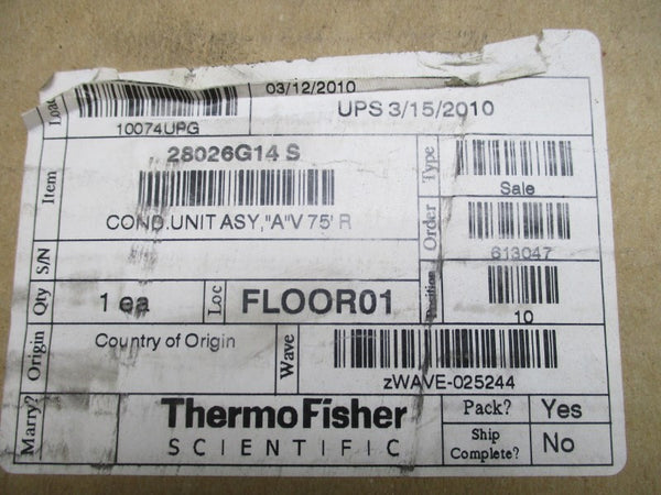 THERMO FISHER COND UNIT ASY 3/4 D 75 28026G14S NSFS