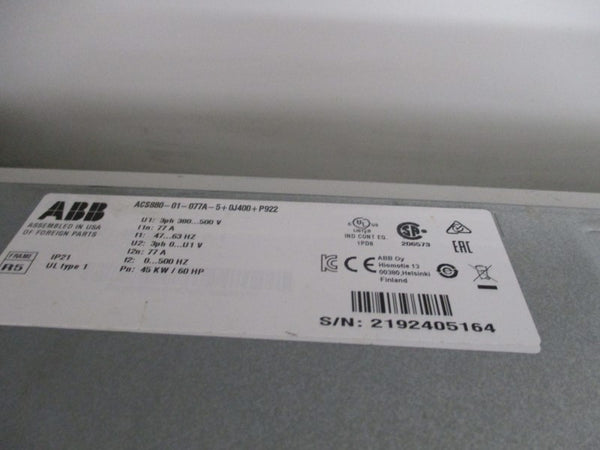 ABB ACS880-01-077A-5+C212+F253+G304+L526 460V 77A NSNP