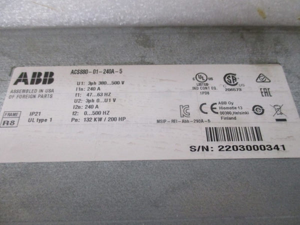 ABB ACS880-01-240A-5 380-500V 240A NSMP