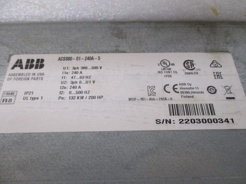 ABB ACS880-01-240A-5 380-500V 240A NSMP