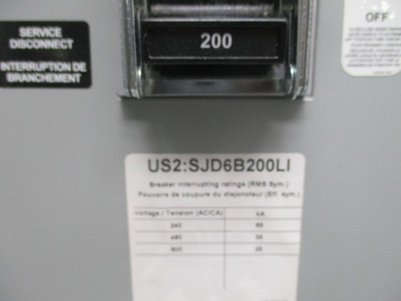 SIEMENS E3RSJD6B200LINC SER. E 600VAC 200A NSNP