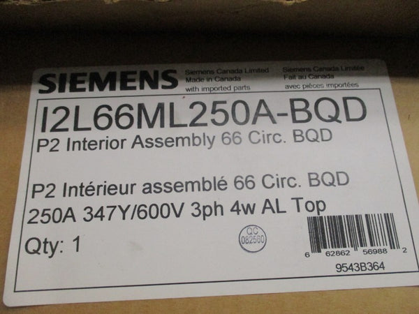 SIEMENS I2L66ML250A-BQD 347Y/600V 250A NSMP