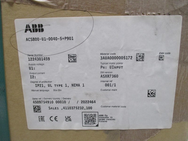 ABB ACS800-U1-0040-5+P901 NSFS