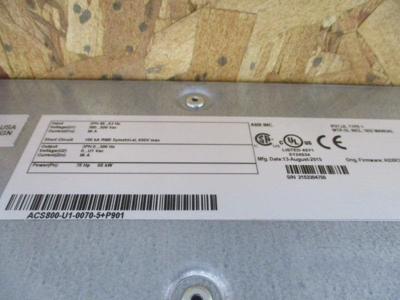 ABB ACS800-U1-0070-5+P901 380-500V 95A NSMP