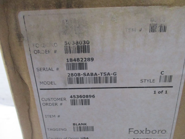 FOXBORO 2808-SABA-ISA-G SER. 2800 120VAC 24A 160-240PSI NSMP