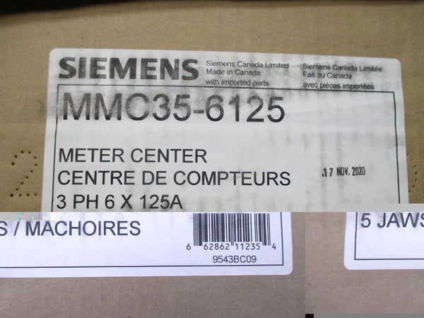 SIEMENS MMC35-6125 120/208/240VAC 800A NSFS