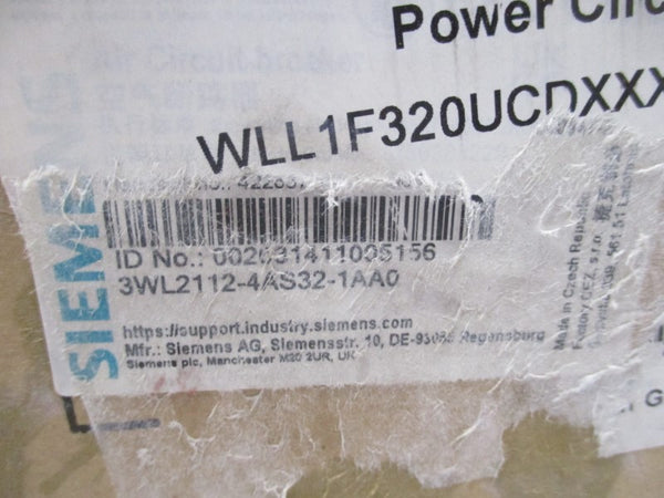 SIEMENS 3WL2112-4AS32-1AA0 600VAC 2000A NSMP
