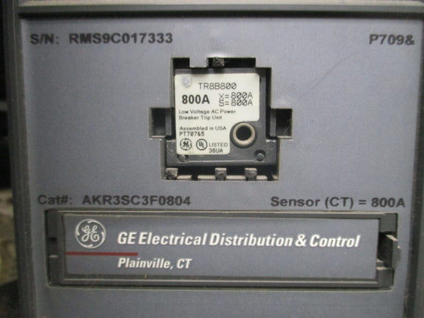 GE AKR-6D-30S WITH AKR3SC3F0804  635V 800A NSNP
