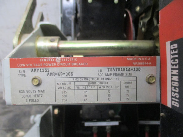 GE AKR-6D-30S WITH AKR3SC3F0804  635V 800A NSNP
