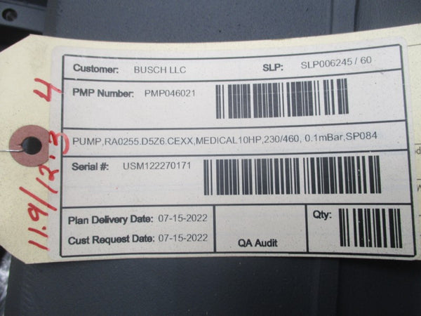 BUSCH RA0255.D5Z6.CEXX  1111926835 380-440V 13.3-15.5A NSMP