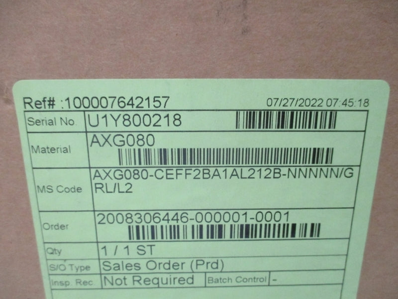 YOKOGAWA AXG080-CEFF2BA1AL212B-NNNNN/GRL/L2 NSMP