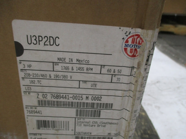US MOTORS U3P2DC 208-230/460V NSFS