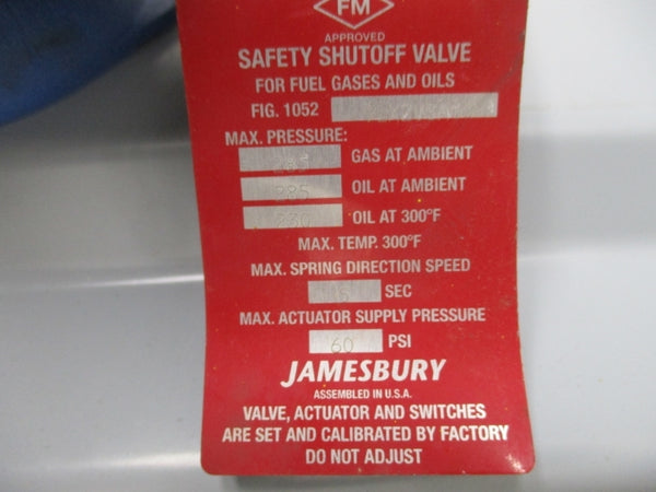 JAMESBURY 6" VPVL600SR4/5BD 7150312236XTZ1 116PSI NSNP