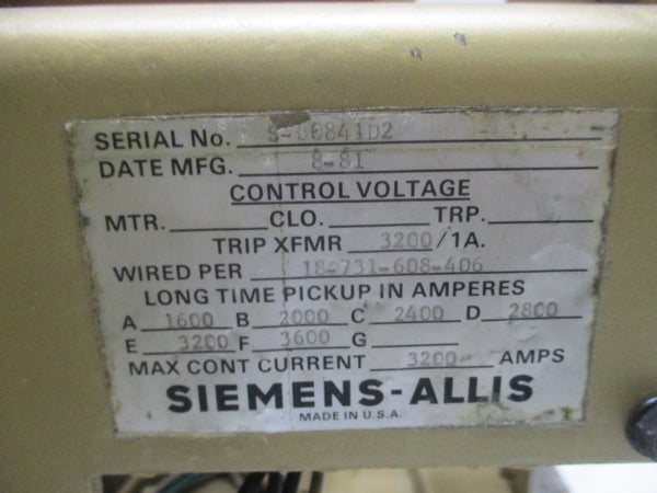 SIEMENS A-3200A 635V 3200A UNMP
