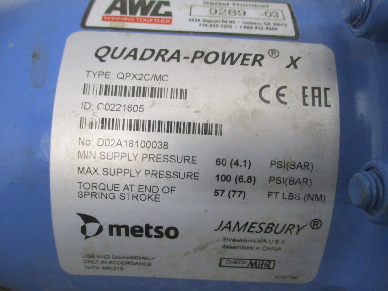 JAMESBURY QPX2C/MC 100PSI NSNP
