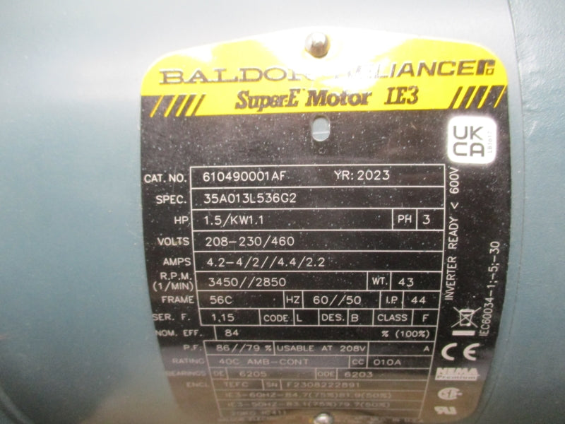 BALDOR 417077-74 C3612ATZ BLOWER KIT  208-230/460V 4.2-4/2A NSMP