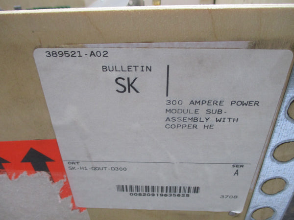 ALLEN BRADLEY SK-H1-QOUT-D300 SER. A 300A NSMP
