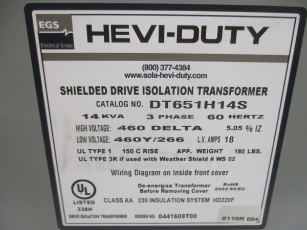 EGS DT651H14S 460V 18A NSNP