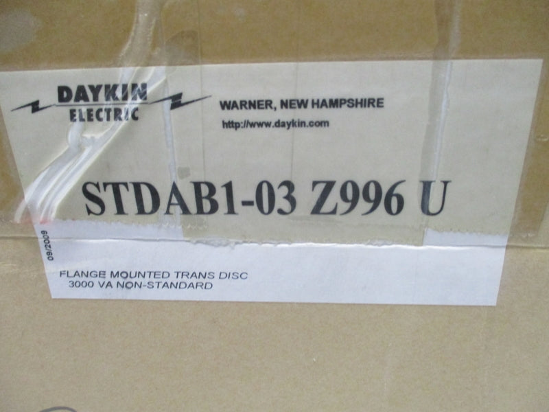 DAYKIN ELECTRIC STDAB1-03-Z996U 480V 3.4A NSMP