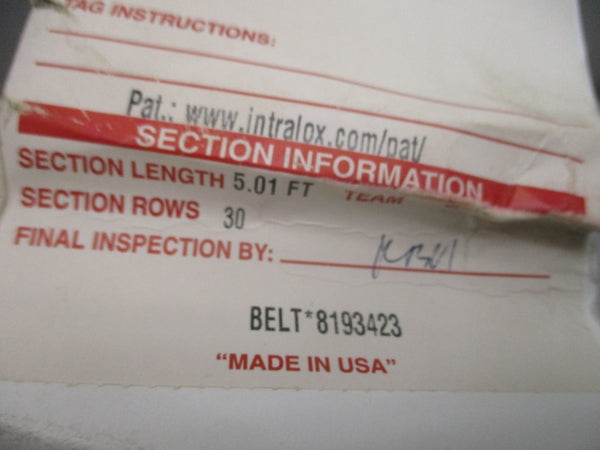 INTRALOX 8193423 SER. 400 48.1 IN WIDE  32.4 LENGTH NSNP
