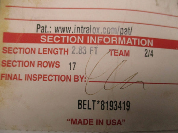 INTRALOX 8193419 SER. 400 48.1 IN WIDE  103.05 LENGTH NSNP