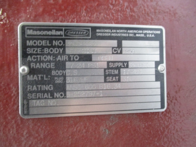 MASONEILAN 35-35212 7-24PSI 8" NSNP
