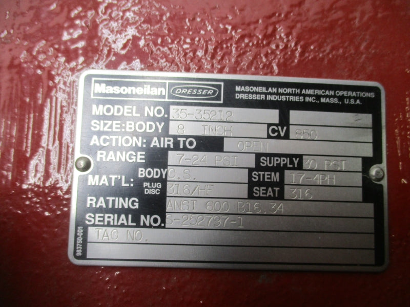 MASONEILAN 35-35212 7-24PSI 8" NSNP