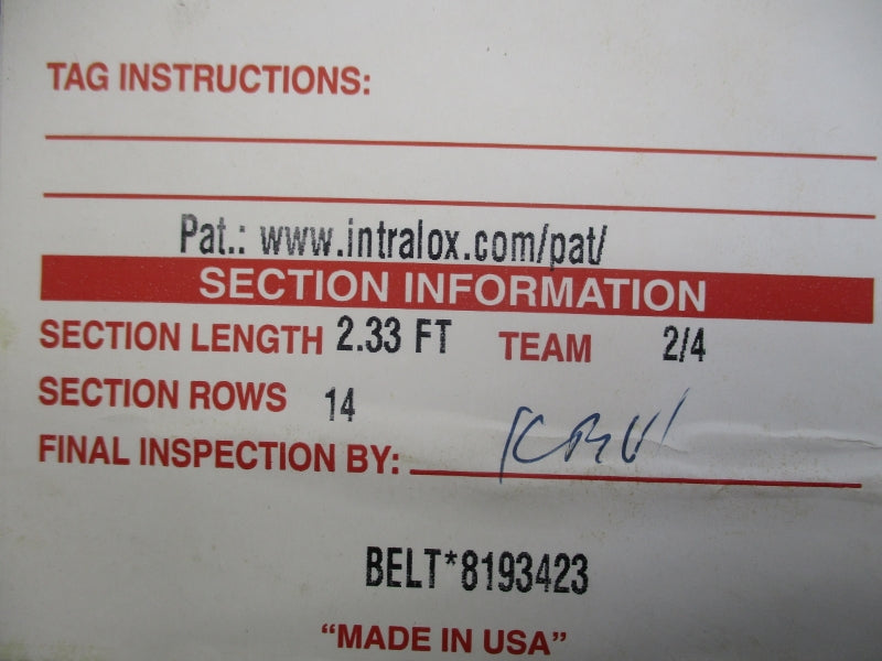 INTRALOX 8193423 SER. 400 2.33' NSNP