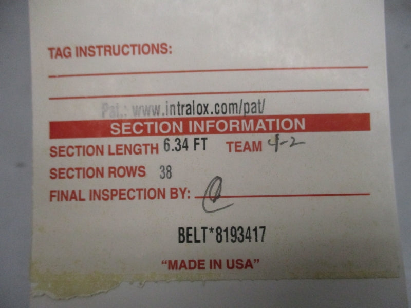 INTRALOX 8193417 6.34' NSNP