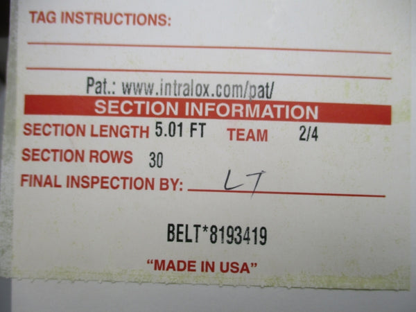 INTRALOX 8193419 5.01' NSNP